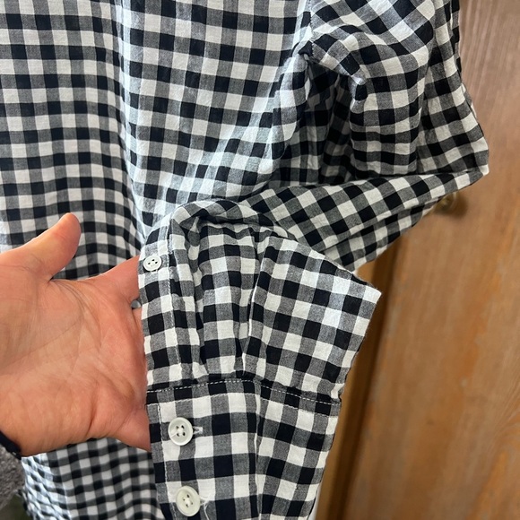 J. Crew Black and White Button Down Polo Shirt - Picture 8 of 8